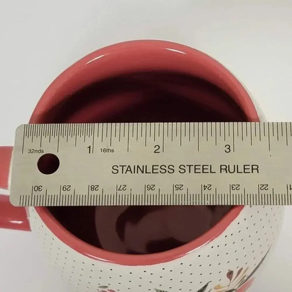 Nicole Miller Home Hedgehog Coffee Mug Large 14oz Ceramic Red Handle